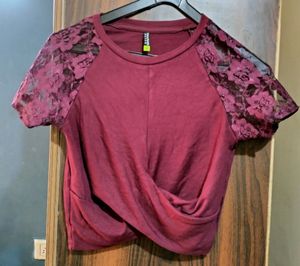 Plum Crop Top