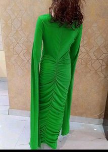 Green Sexy Ruched Unique Style Dress