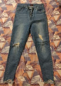 Skinny Ripped High Waisted Jeans
