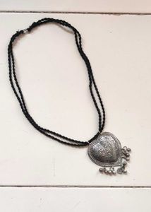 Heart Jingle Cord Necklace