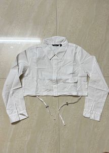 Westside Cropped White Shirt