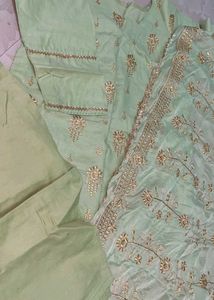 Elegant Green Embroidered Kurta Set