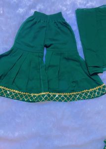 Kids Green &amp; Gold Kurta Set