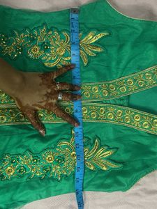 Green Embroidered Kurta Set