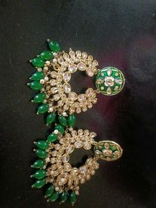 Green Pearl Earings