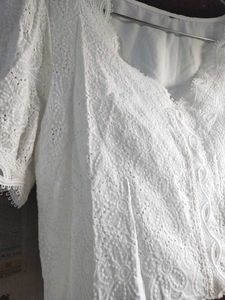 White Flower Crop Top