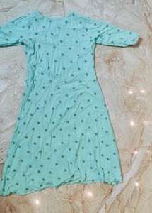 Sea Green A-line Kurti