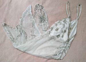 🪞⁠｡⁠*ﾟY2K White Mystical Mesh Top