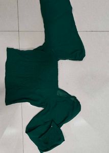 Elegant Emerald Green Crop Top corset