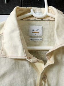 NEW RARE RABBIT lemon yellow Linen Shirt