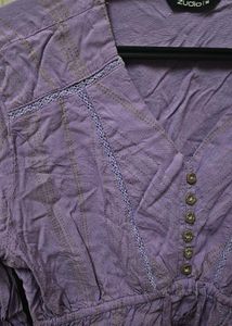 Cute Purple Crop Top From Zudio