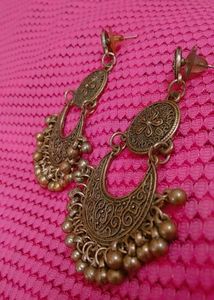 Oxidised Tribal Chandbali Earring