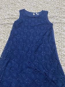Navy Blue Lace Dress