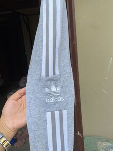 Adidas Gray Striped Leggings