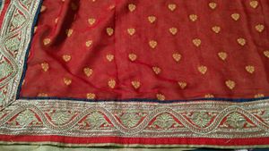Elegant Red &amp; Gold Sari