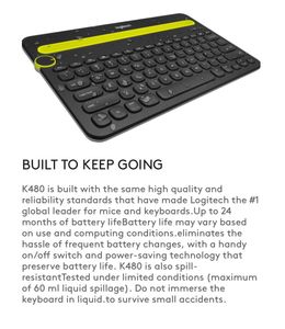 Logitech K480 Bluetooth Wireless Keyboard