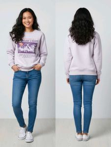 Cute Lavender Graphic Sweatshirt