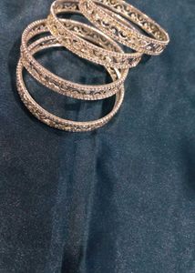 Elegant Silver Bangle Set