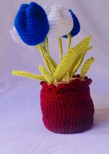 Handmade Crochet Tulip Plant