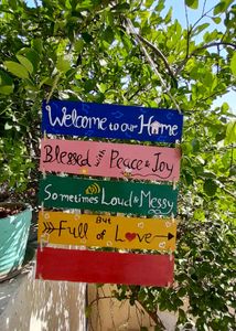 Hanging.. home Decore.. welcome 5 rows