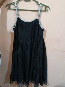 Black Sleeveless Slip Dress