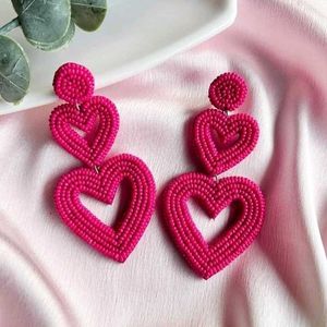Red Heart Drop Earrings❤️