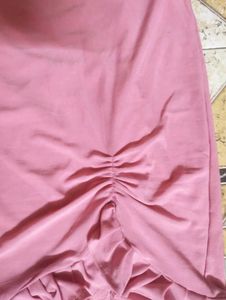 Handmade Slit Ruffle Ruched Short Skirt
