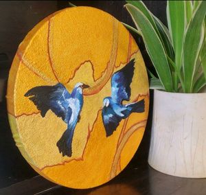 Blue Bird Acrylic Painting