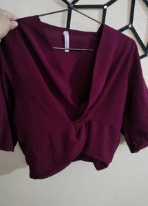 Chic Purple Twist Top