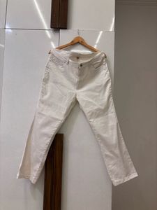White Straight Leg Jeans