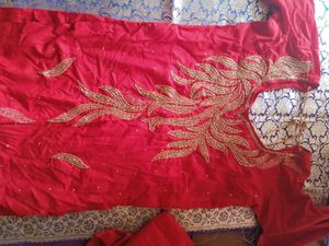Red Suit Salwar With Duppata