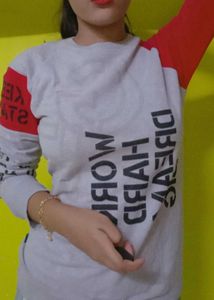 Gray Graphic Print Tee