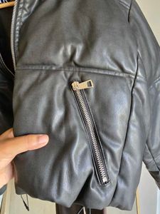 Zara Black Faux Leather Jacket