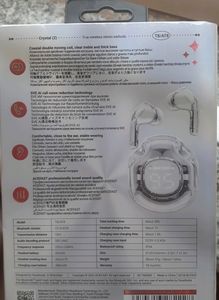 T8 Crystal, white moon earbuds