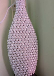 Pearl Vase with Rhinestone Heart