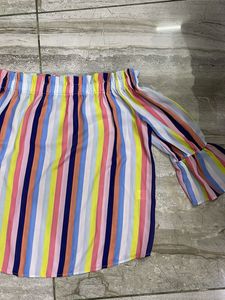 Striped Off-Shoulder Top