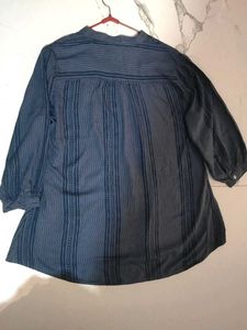 Blue Striped Tunic Top