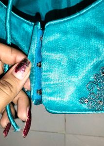Teal Embellished Indian Blouse at 99