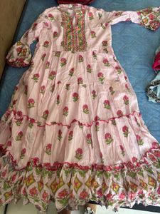 Pink Floral Print Maxi Dress