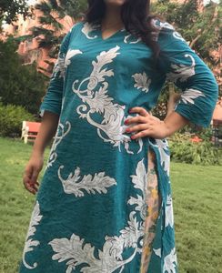 Robin Blue Leaf Kurta
