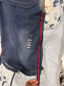 Half Sleeve Denim Jacket For Women