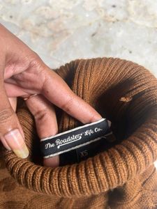 Brown Sleeveless Knit Dress