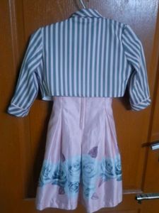 Girls Pink Dress &amp; Jacket Set