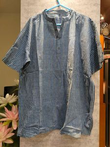 Pure Cotton Half Sleeve Mens Kurta Short Length