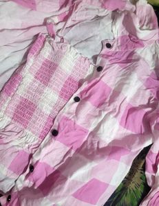 Pink Checks Shirt With Inner