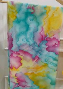 Elegant Tie-Dye Saree With Stitched Blouse