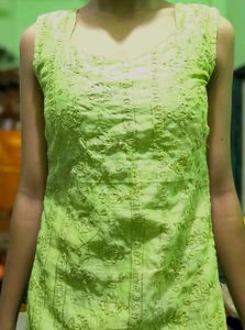Beautiful Embroidery Kurti Green
