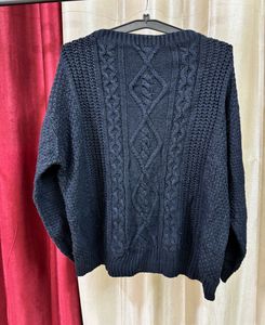 Navy Blue Pullover Sweater