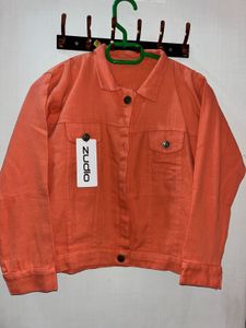 Coral Denim Jacket