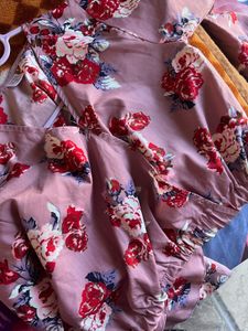 Pink Floral Crop Top